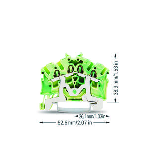 4-draads aardklem 2,5mm² Ex e II-groen 6407 VVE=100