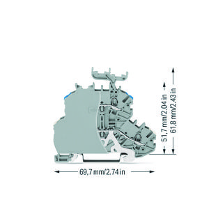 2etageklem Afscherm-/rijg afsluitplaat 2000/099-000 VVE=50