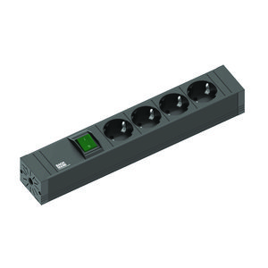 Connect Line 4x 230V RA + 1x schakelaar 2m RA zwart
