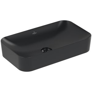 Opzetwastafel Finion 600x350mm Pure Black zonder overloop CeramicPlus