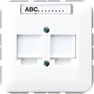 Afdekking a.wit v.mod.jack 2-voudig CD500 VVE=10