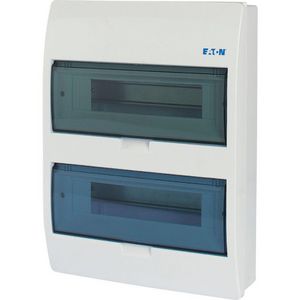 Installatiekast opbouw IP40 2x12TE deur transparant