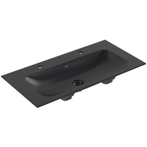 Meubelwastafel Finion 1000x500mm Pure Black zonder overloop 2x kraangat CeramicPlus