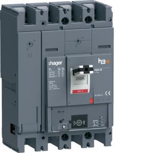 Vermogensautomaat h3+ P630 Energy 4P4D 250A 50kA boutaansl.