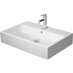 VERO AIR #235070 wastafel 700mm wit met kraangat met overloop