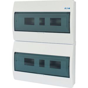 Installatiekast opbouw IP40 2x18TE deur transparant
