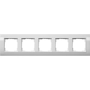 Afdekraam 5-voudig bred Gira Standard 55 zuiver wit