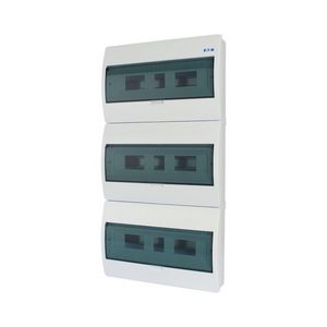 Installatiekast opbouw IP40 3x18TE deur transparant