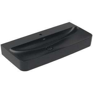 Wastafel Finion 1000x470mm Pure Black 1x kraangat CeramicPlus geslepem