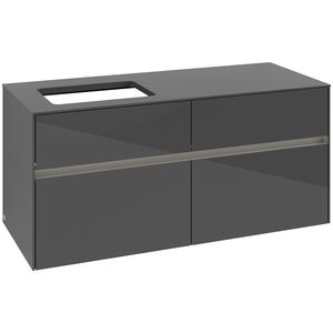 Wastafelonderkast Collaro 1200x548x500mm Glossy Grey C113B0FP