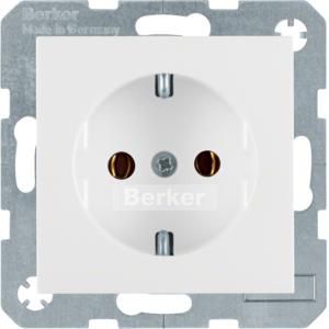 Wandcontactdoos RA schroef berker S.1/B.3/B.7 polar wit glans