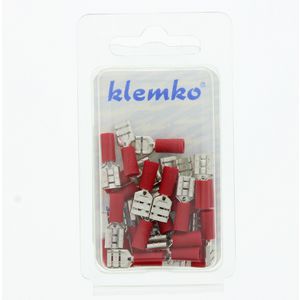 Blister a 25st. geisoleerde vlakstekerh 6,3x0,8mm 0,5-1,5mm²