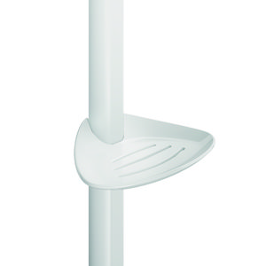 Zeepschaal nylon wit afneembaar v. glijstang 35mm