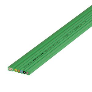 Vlakbandkabel 5g2,5+2x1,5 PVC groen met KNX