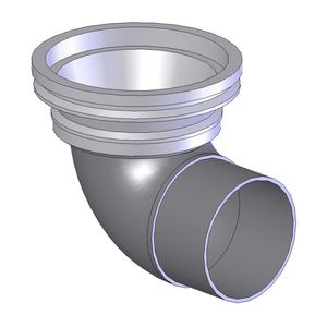 Pluvetta 50-60 m. bocht losse pot m. bocht 60mm lood