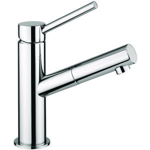 Wastafelkraan MICRO chroom 1-hendel vaste uitloop 122mm