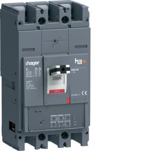 Vermogensautomaat h3+ P630 LSI 3P3D 250A 50kA boutaansl.