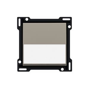 Afwerkingsset tekstveld enkelv. schakelaar/knop bronze