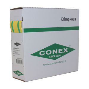 Krimpkous 1,2mm naar 0,6mm groen/geel rol 15mtr.