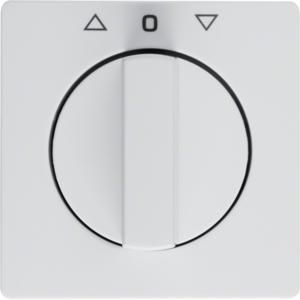 Centraalplaat draaiknop jaloezie bediening berker Q.1/Q.3/Q.7 polarwit