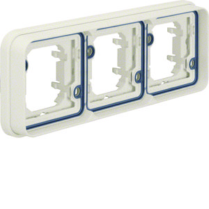 Afdekraam voor inbouwmontage 3-v hor. W.1 polarwit