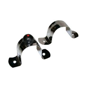 Valpijpbeugel+rubber chroom 32mm