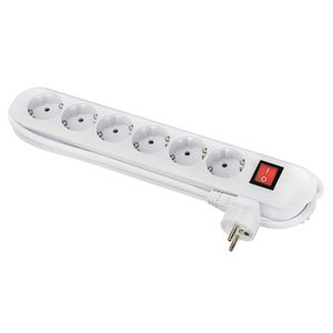 Smart 6x 230V RA + 1x schakelaar 3mmet RA stekker wit