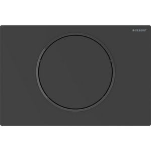 Bedieningsplaat 1-toets Sigma10 ROUND tbv reservoir 12cm armst 230V zwart tbv bekabelde armsteunbediening excl. trafo 12V