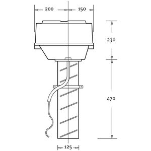 Pijpdakventilator MPV-10WRB-CO2 incl RF-bedien + CO2 sensor