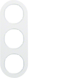 Afdekraam 3-v R.Classic polarwit glz.