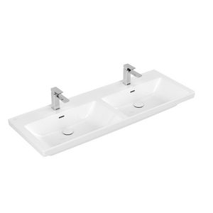 Dubbele meubelwastafel Subway3.0 1300x470mm WitAlpin CP 4A71D5R1