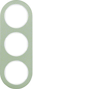 Afdekraam 3-v Serie R.classic edelstaal/polarwit