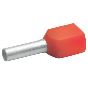 Adereindhuls dubbel rood 1mm² 8718 VVE=100