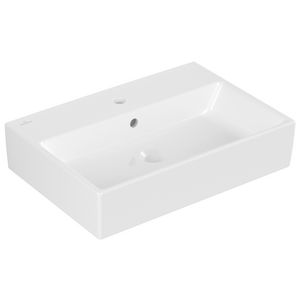 Memento wastafel 600x420mm wit met kraangat + overloop