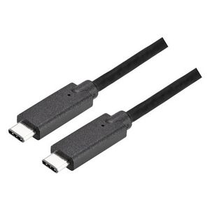 Koppelsnoer USB C/USB C 1m zwart