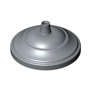Regendouche rond 200x93mm chr geborsteld
