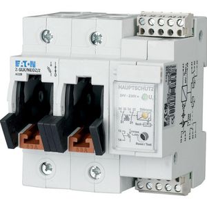 Zekeringlastscheider D02 met monitoring, 63A, 2p 81mm Eaton