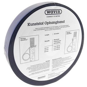 Kunststof ophangband blauw B=30mm L=50m