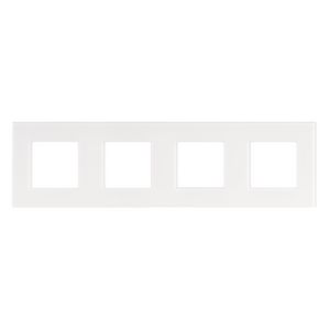 4-voudig afdekplaat hoh 71mm Pure liquid snow white