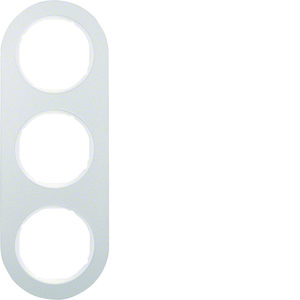 Afdekraam 3-v Serie R.classic aluminium/polarwit