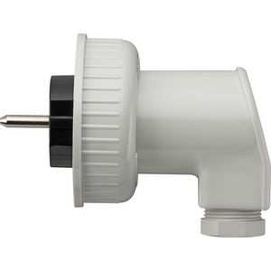 wandcontactdoos met randaarde-conn. WD opbouw grijs