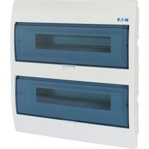 Installatiekast, inbouw, IP40, 2x18TE, deur transparant Eaton