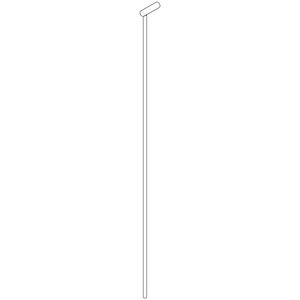 Trekstang afvoer. met knop 4x400mm chr geb