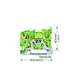1-draads/1-pins PE-basisklem 2,5mm² Ex nA- VVE=100