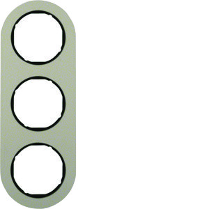 Afdekraam 3-v Serie R.classic aluminium/zwart