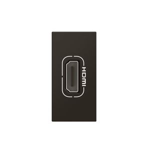 Contactdoos HDMI voorbekabeld 1 modulen zwart Mosaic