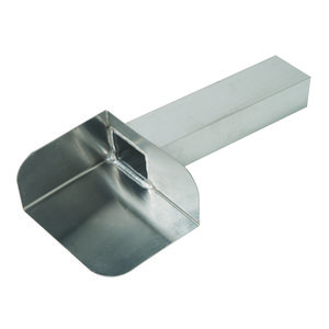 Kiezelbak alu. hoek links 90° 60x80mm L=330mm