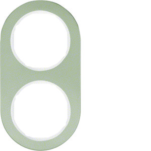 Afdekraam 2-v Serie R.classic edelstaal/polarwit