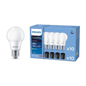 Doos a 10st. LED CoreProbulb ND 8-60W A60 E27 827 SKT VVE=2