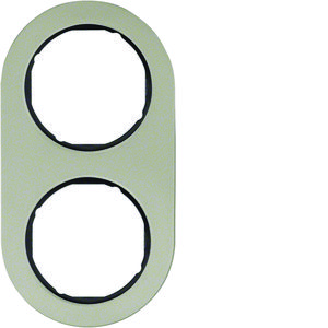 Afdekraam 2-v Serie R.classic edelstaal/zwart